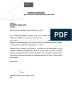 Modelo Carta de Autorizacion