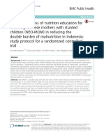 the effectiveness off nutrition education for overweight / obese mothers with stunted children  (Neo-mom) in reducing the double burden of malnutrition  ini Indonesia : study protocol for a randomized controlled trial 
