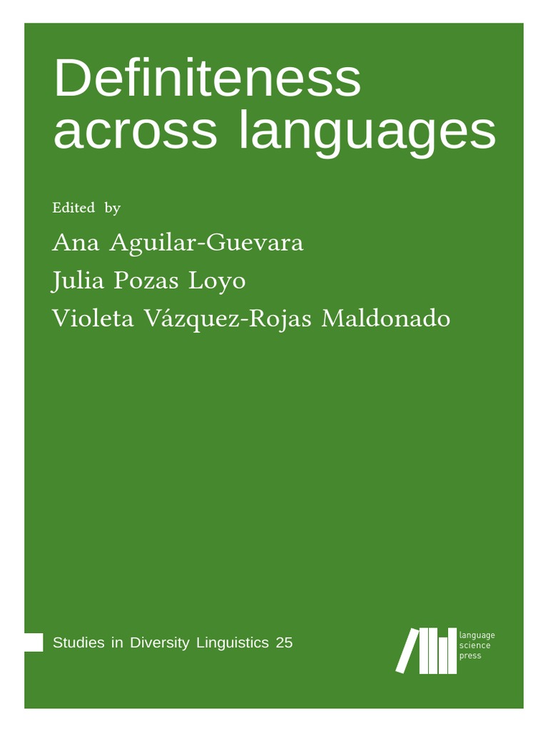 Definiteness Across Languages Pdf Pronoun Grammatical Number