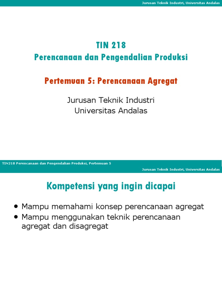 Pertemuan 5 Perencanaan Agregat Ppt