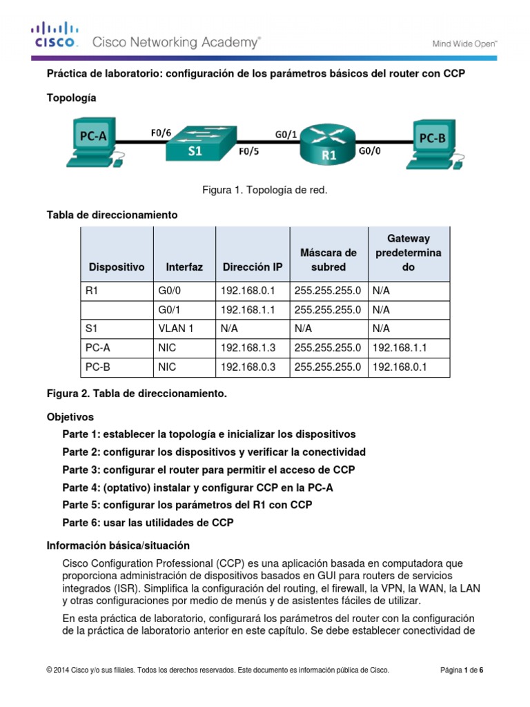 4.1.4.7 Lab - Configuring Basic Router Settings With CCP | PDF ...
