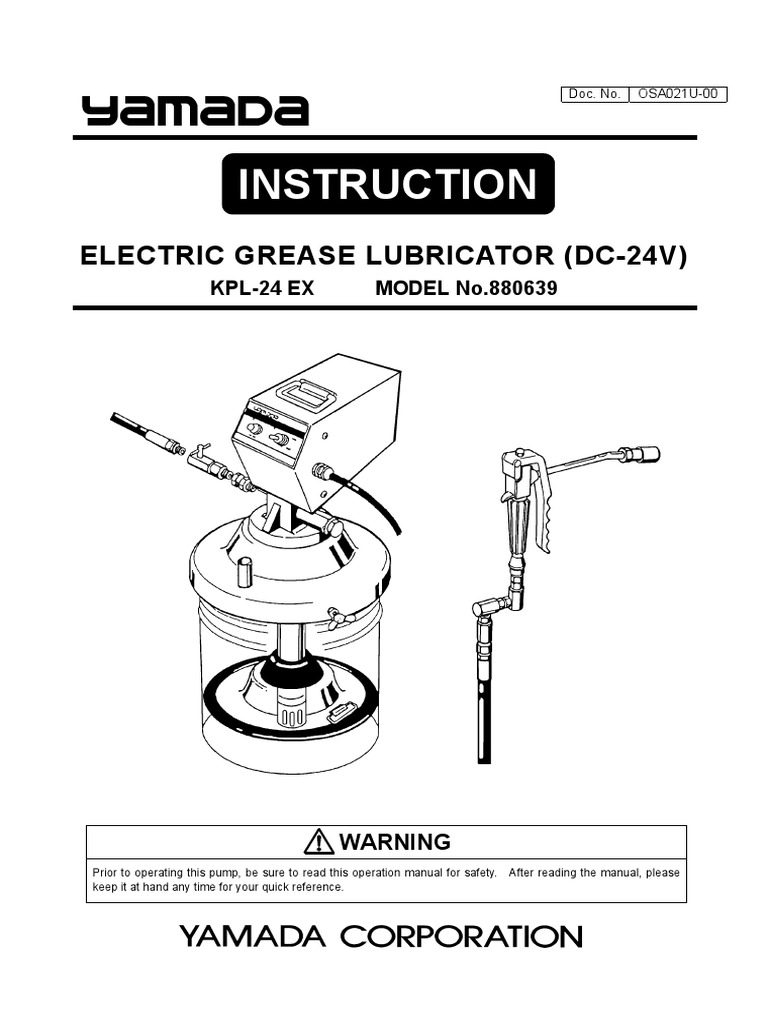 Grease Pump Yamada PDF Pump Valve