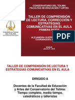 Taller Docentes Comprension de Lectura