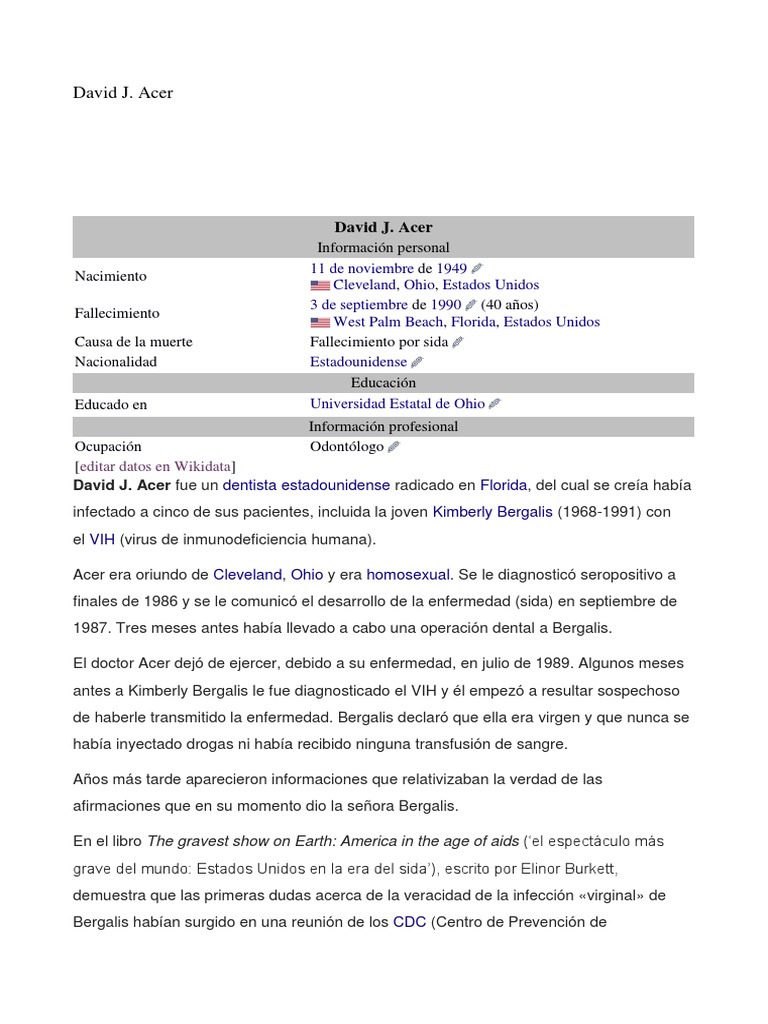 David J. Acer PDF Epidemiología Ciencias de la Salud