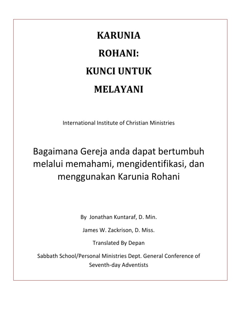 Memahami Karunia Rohani dalam Gereja | PDF