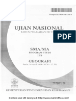 Contoh Soal UN Geografi SMA - MA Progam Studi IPS PDF