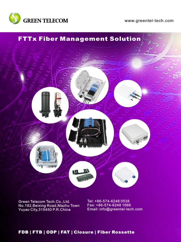 FTTx Fiber Management Solutions Guide | PDF | Optical Fiber | Fiber To ...