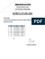 Comunicado Matricula 2020-I - 20191111220331 PDF