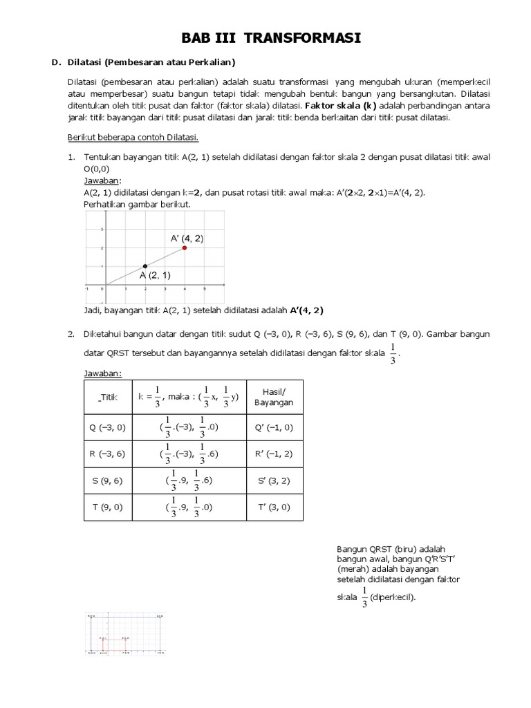 Contoh Soal Dan Jawaban Dilatasi Guru Paud