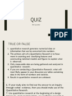Quiz in Research