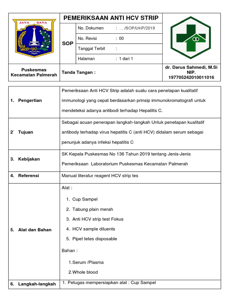 Pemeriksaan Anti HCV Strip Test | PDF