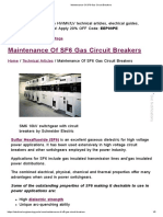 Maintenance of SF6 Gas Circuit Breakers