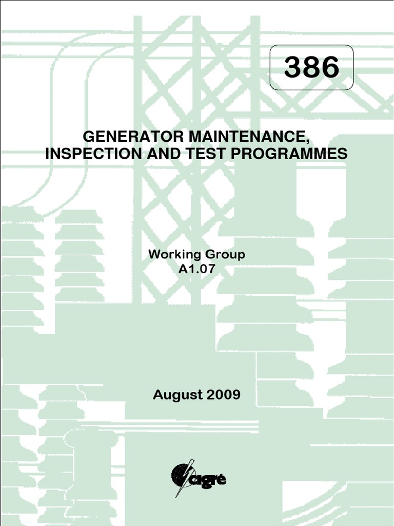 Generator Maintenance Inspection Test Programmes | PDF | Electric ...