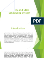 Faculty and Class Scheduling System Presentation