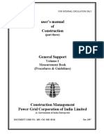 User Manual of Construction - Measurement Book POWERGRID PG PDF