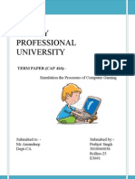 Lovely Professional University: Term Paper (Cap 416)