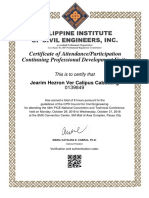 PICE Certificate