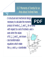 10-7 Moments of Inertia For An Area About Inclined Axes PDF