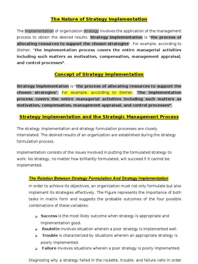 the-nature-of-strategy-implementation-pdf-strategic-management-emergence