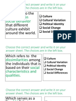 Cultural Variation & Social Differences Answer Key