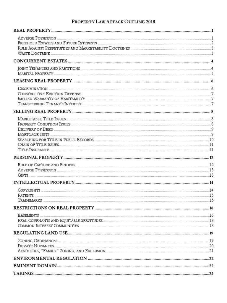 Real Property - Adverse Possession | PDF | Concurrent Estate | Real ...