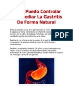 Como Controlar Y Remediar La Gastritis de Forma Natural