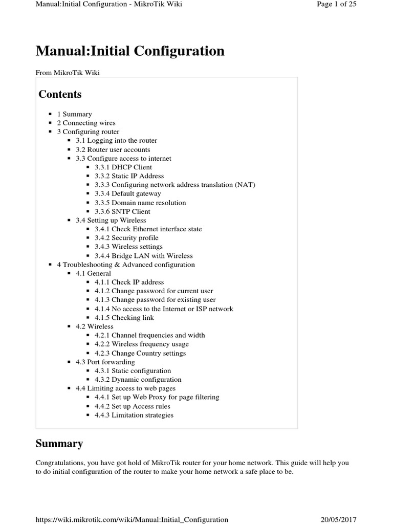 Initial Configuration PDF | PDF | Router (Computing) | Ip Address