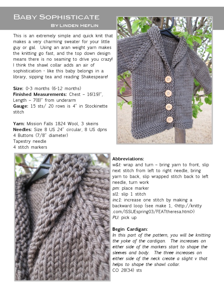 Baby Sophisticate PDF Knitting Textiles