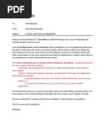 Memorandum VL and SL 2019