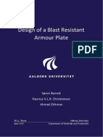 Design of A Blast Resistant Armour Plate