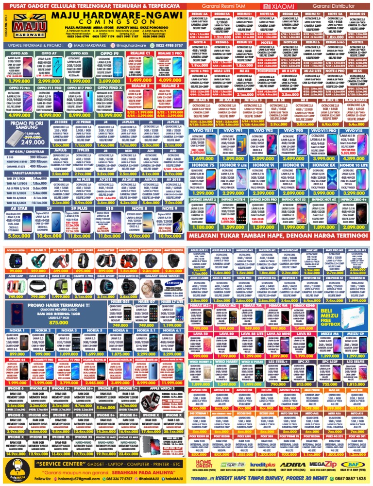 Brosur Update New Baru Smartphone Consumer Electronics