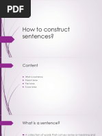 How To Construct Sentences