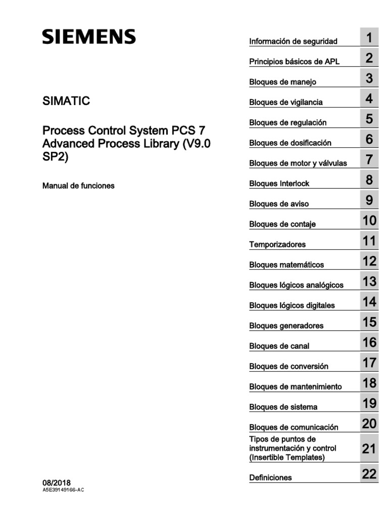 PCS7 Manual APL Library-Funciones-v9SP2 PDF | PDF | Informática y ...