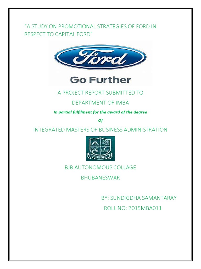 Ford India Promotional Strategies Analysis | PDF | Motor Vehicle | Business