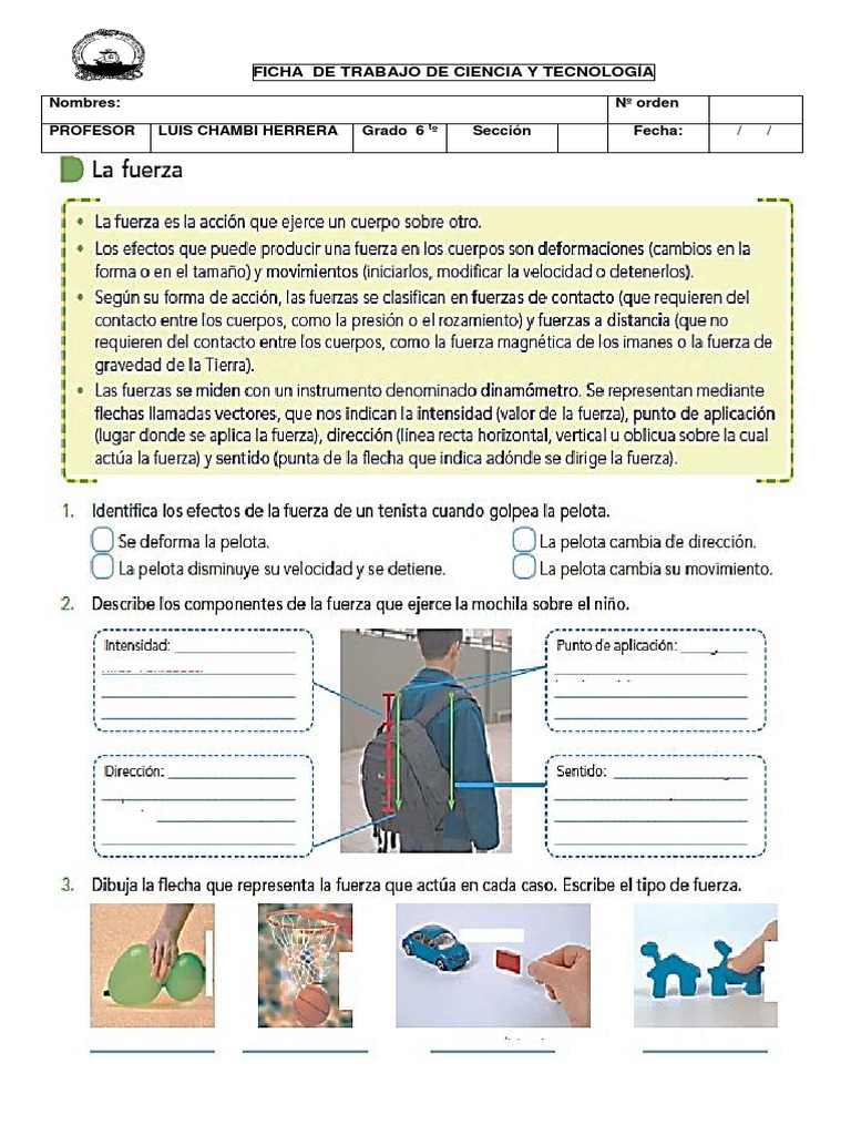 Explorando el mundo de la ciencia y la tecnología: Una ficha de trabajo ...