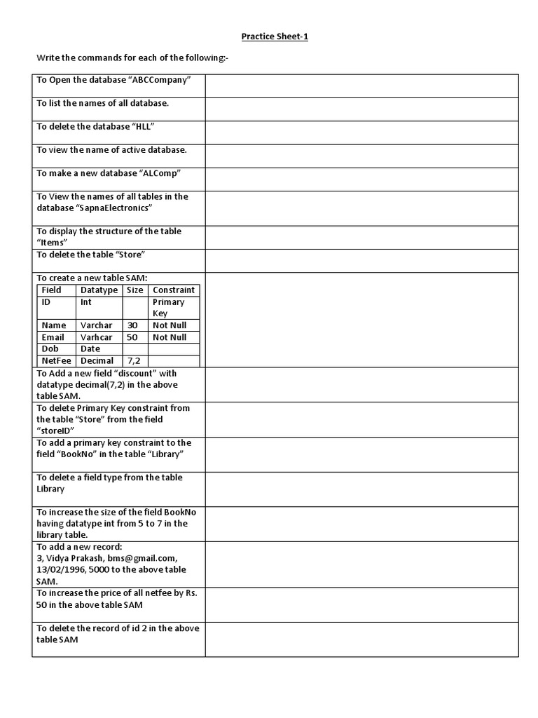 Practice Commands 1 | PDF | Computers