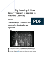 Baye's theorem - Machine learning