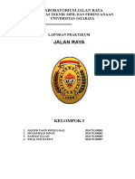 Laporan Praktikum Jalan Raya I KEL.1 Angkatan 2016