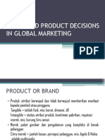 Brand and Product Decisions in Global Marketing