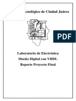 Reporte Proyecto Final - VHDL 22 PDF