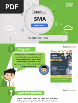 Bahasa Inggris 12sma Job Application Letter Ppt 3 Pdf