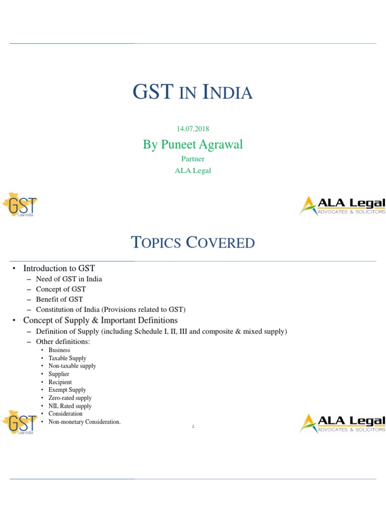 GST in India by Puneet Agrawal PDF | PDF | Value Added Tax | Excise