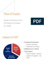 5-GST Law - Place of Supply by CA. Jatin Christopher