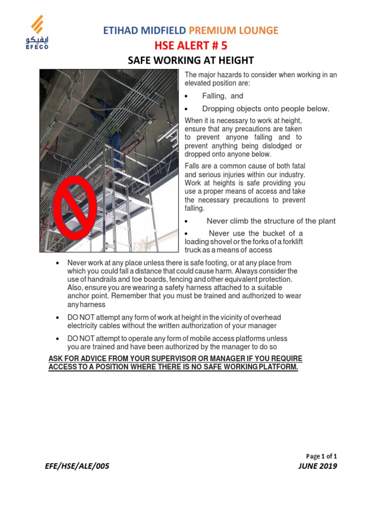 Safe Working at Height Guidelines | PDF | Safety | Prevention