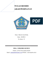 Tugas Remidi Sejarah Peminatan SMA Mejobo