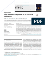 Effect of biodiesel components on its lubrication