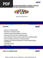 Stakeholder Engagement-Dealing With Multiple Stakeholders