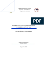 Informe de gestión Contraloría Barinas agosto 2018