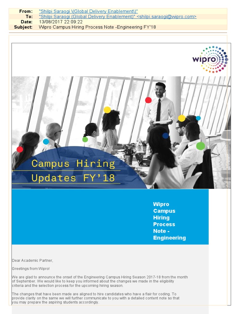 WIPRO Eligibility Criteria