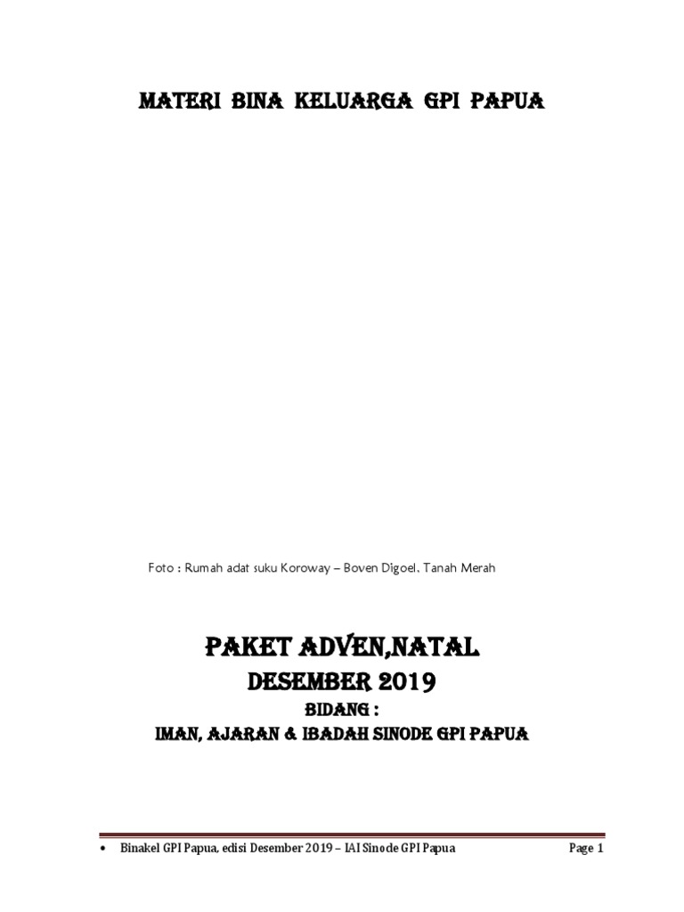 Binakel Gpi Papua 2019